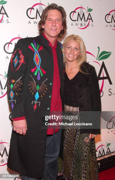 Billy Dean and Stephanie Paisley during The 39th Annual CMA Awards - Arrivals at Madison Square Garden in New York City, New York, United States.