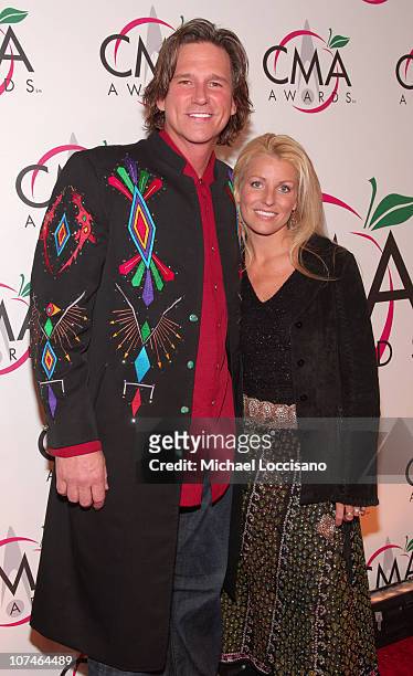 Billy Dean and Stephanie Paisley during The 39th Annual CMA Awards - Arrivals at Madison Square Garden in New York City, New York, United States.
