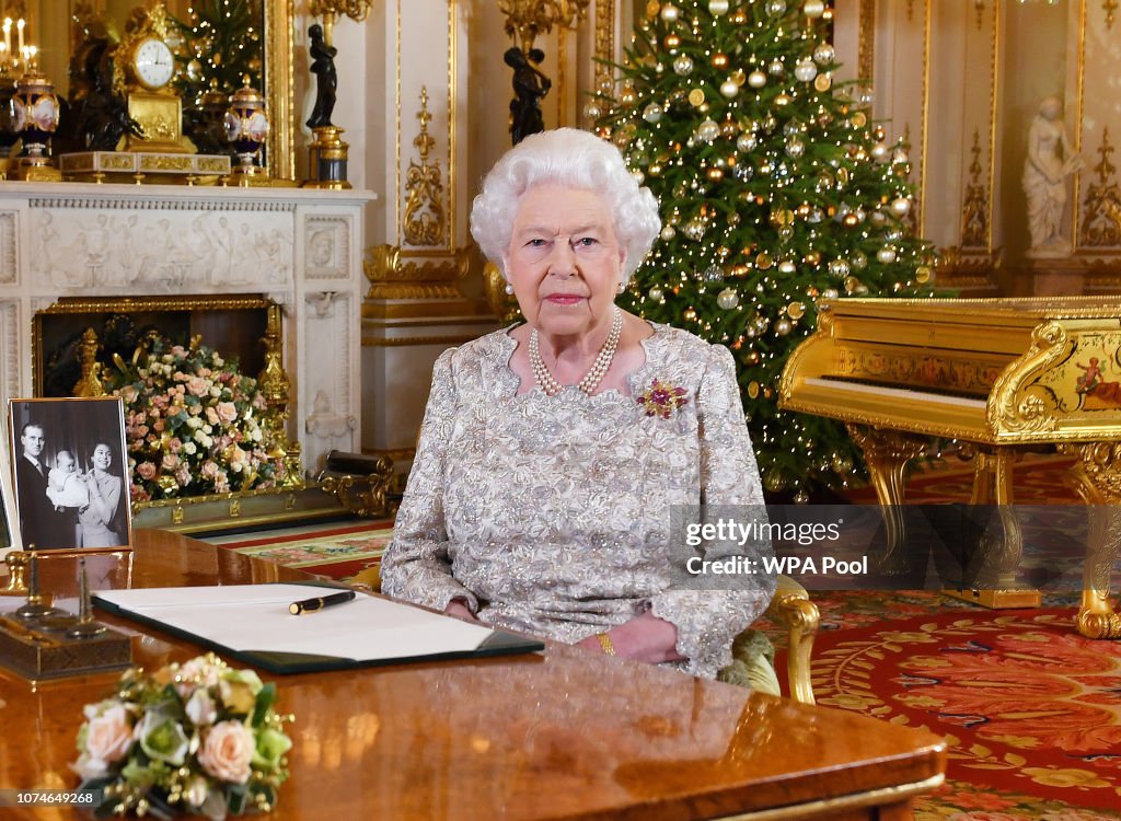 Queen Elizabeth II Delivers Her Christmas Speech