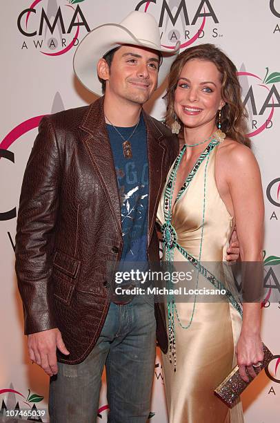 Brad Paisley and Kimberly Williams-Paisley during The 39th Annual CMA Awards - Arrivals at Madison Square Garden in New York City, New York, United...