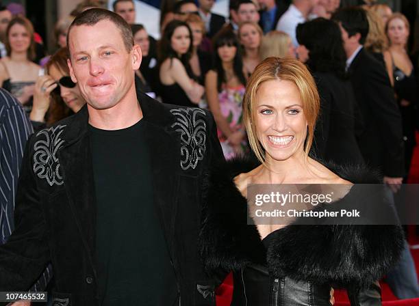 Lance Armstrong and Sheryl Crow during 33rd Annual American Music Awards - Arrivals at Shrine Auditorium in Los Angeles, California, United States.