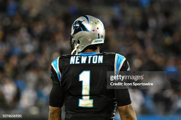 Carolina Panthers quarterback Cam Newton in the Monday night football game between the New Orleans Saints and the Carolina Panthers on December...