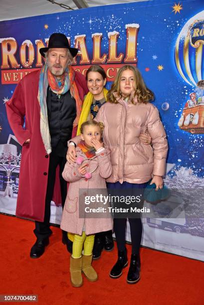 Reiner Schoene, his wife Anja Schoene and their children Charlotte-Sophie Schoene and Olivia Schoene attend the 15th Roncalli christmas circus...