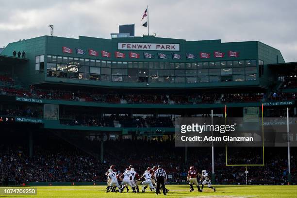 General view during the game between the Harvard Crimson and the Yale Bulldogs at Fenway Park on November 17, 2018 in Boston, Massachusetts.