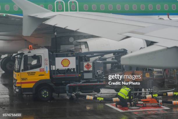 Aer Lingues plane being fueled at Dublin airport. Dublin Airport will have its busiest Christmas season on record this year, as just over 1.1 million...