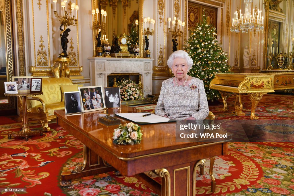 Queen Elizabeth II Delivers Her Christmas Speech