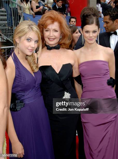 Ashley Benson, Suzanne Rogers and Rachel Melvin during 33rd Annual Daytime Emmy Awards - Arrivals at Kodak Theater in Hollywood, California, United...