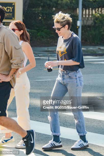 Kristen Stewart and Sara Dinkin are seen on December 24, 2018 in Los Angeles, California.