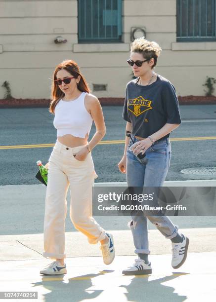 Kristen Stewart and Sara Dinkin are seen on December 24, 2018 in Los Angeles, California.