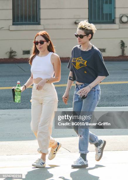 Kristen Stewart and Sara Dinkin are seen on December 24, 2018 in Los Angeles, California.