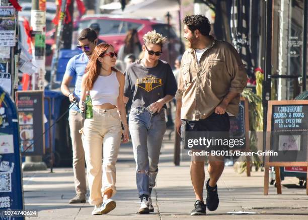 Kristen Stewart and Sara Dinkin are seen on December 24, 2018 in Los Angeles, California.