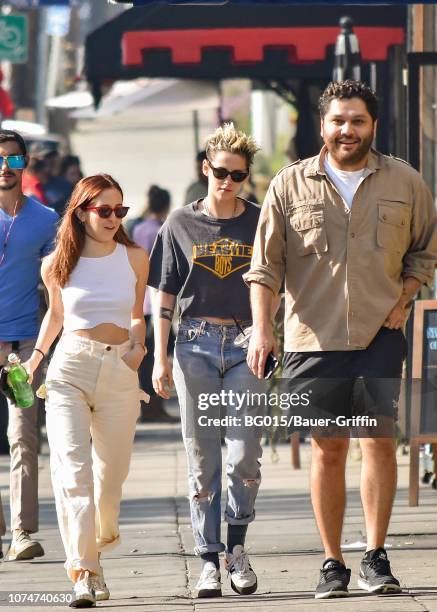 Kristen Stewart and Sara Dinkin are seen on December 24, 2018 in Los Angeles, California.