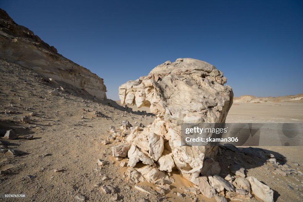 Mountain crystal at egypt valley near bahariya desert Egypt