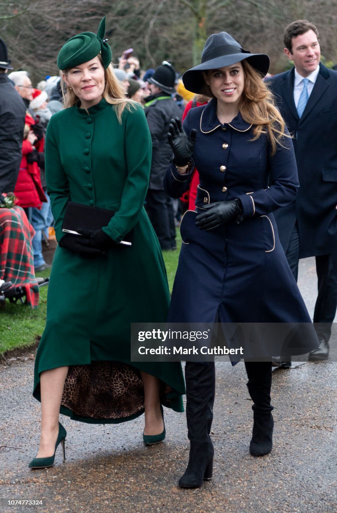 The Royal Family Attend Church On Christmas Day