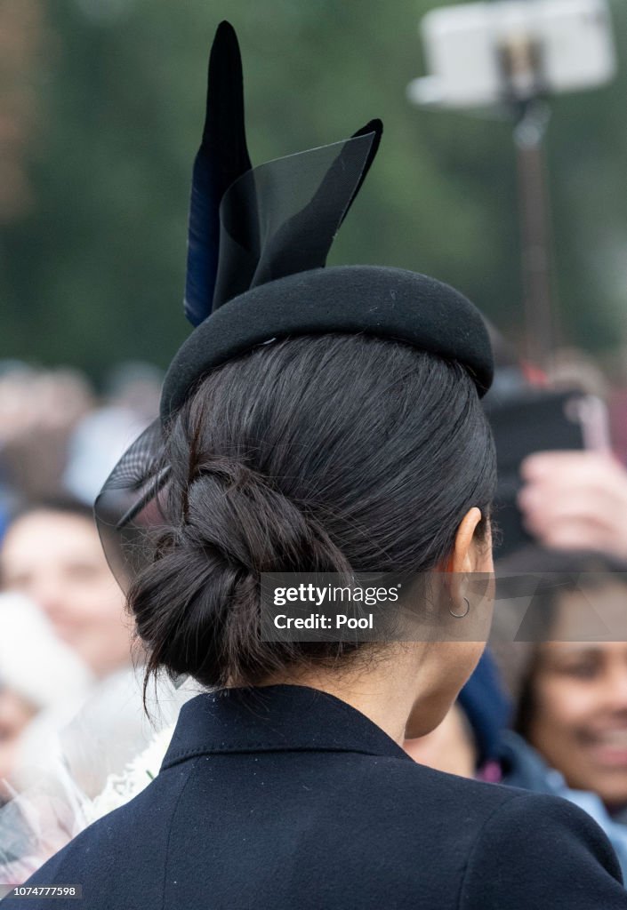 The Royal Family Attend Church On Christmas Day