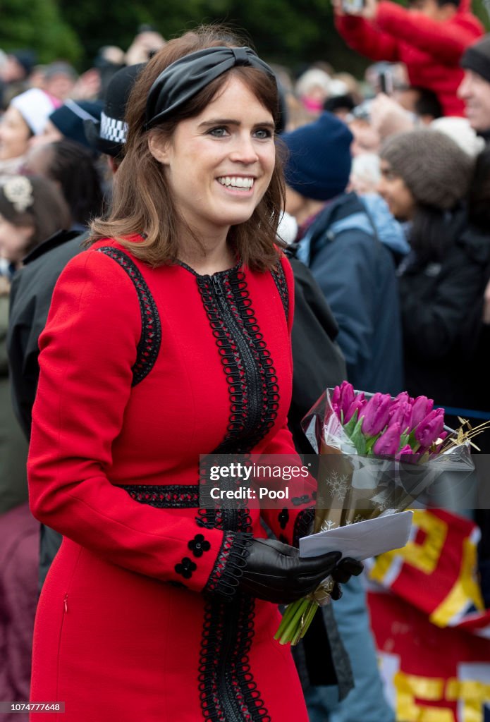 The Royal Family Attend Church On Christmas Day