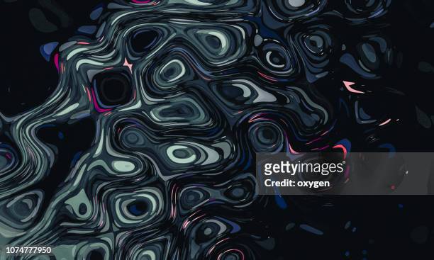abstract morphing dark shapes background - opal photos et images de collection
