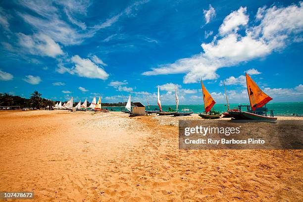 pajuçara beach - maceió stock-fotos und bilder