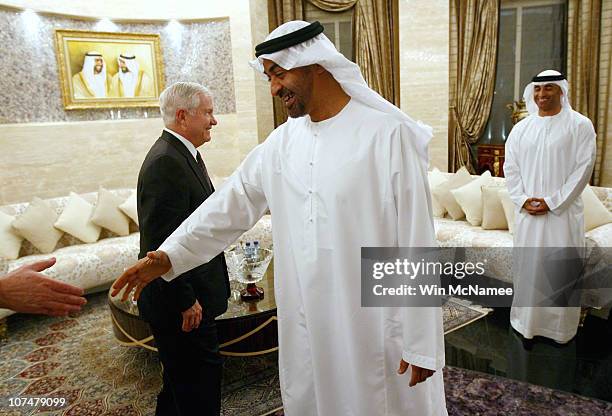 United Arab Emirates Ambassador to the U.S. Yousef Al Otaiba welcomes members of U.S. Secretary of Defense Robert Gates' staff prior to Gates meeting...