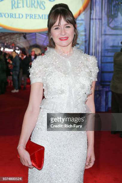 Emily Mortimer attends the Premiere Of Disney's 'Mary Poppins Returns' at El Capitan Theatre on November 29, 2018 in Los Angeles, California.