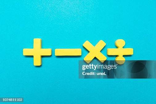 Symbols Of Four Fundamental Arithmetic Operations Addition Subtraction ...