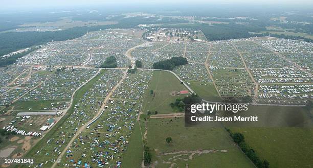 Ariel view of Bonnaroo 2006 during Bonnaroo 2006 - Day 3 - Ariels in Manchester, Tennessee, United States.