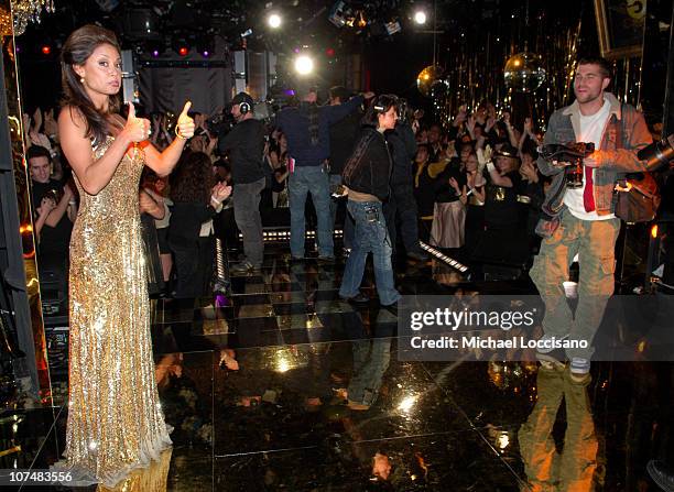 Vanessa Minnillo and James Devaney during MTV Goes Gold: New Year's Eve 2007 - Gwen Stefani, Nas and Pussycat Dolls MTV New Year's - December 13,...