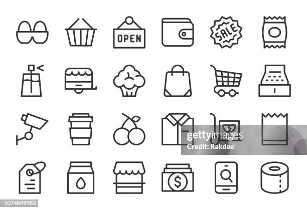 retail store icons - light line serie - asien mobile phone stock-grafiken, -clipart, -cartoons und -symbole