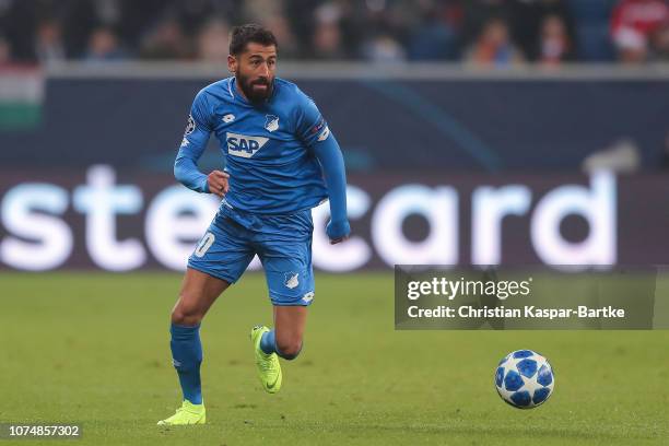 Kerem Demirbay of TSG 1899 Hoffenheim in action during the Group F match of the UEFA Champions League between TSG 1899 Hoffenheim and FC Shakhtar...