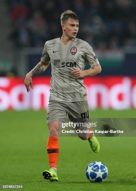 Oleg Danchenko of FC Shakhtar Donetsk in action during the Group F match of the UEFA Champions League between TSG 1899 Hoffenheim and FC Shakhtar...