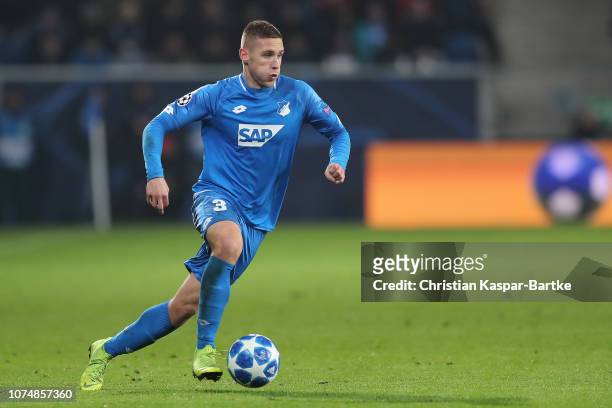 Pavel Kaderabek of TSG 1899 Hoffenheim in action during the Group F match of the UEFA Champions League between TSG 1899 Hoffenheim and FC Shakhtar...