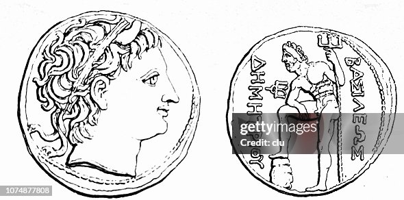 Demetrius Poliorketes With Horn And Poseidon High Res Vector Graphic demetrius-poliorketes-with-horn-and-poseidon-high-res-vector-graphic