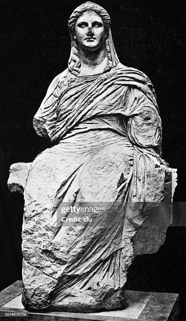 Classical greek - statue of Demeter, goddess of fertility of the soil