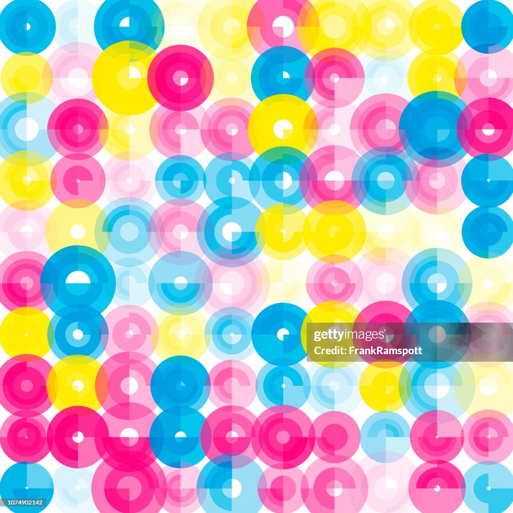 Color Abstract Circle Art Pattern