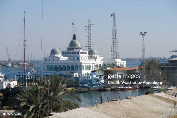suez canal authority (sca) building, port said, egypt - port said - fotografias e filmes do acervo