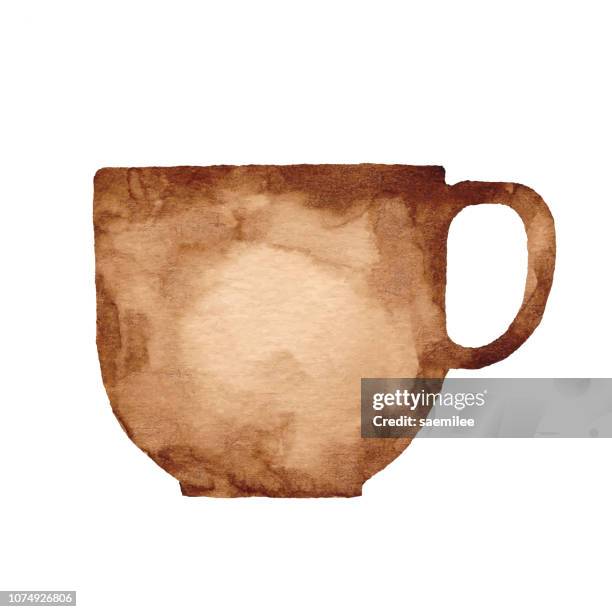 stockillustraties, clipart, cartoons en iconen met aquarel koffiemok - coffee cup