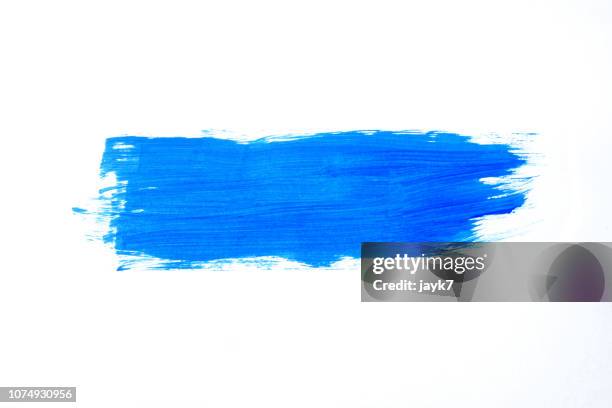 blue paint - paint splash stockfoto's en -beelden