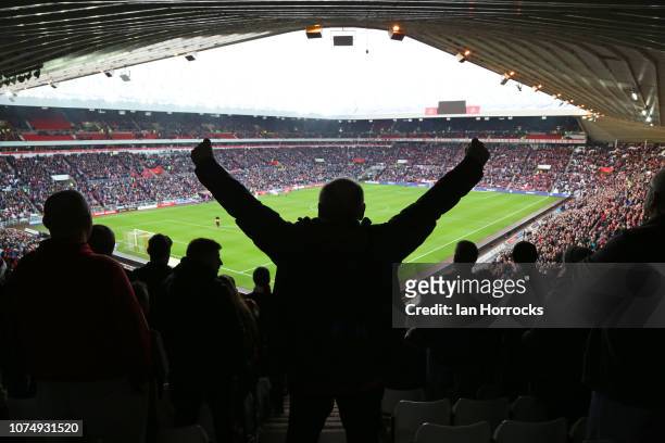 Over 45 thousand fans fill the Stadium during the Sky Bet League One match between Sunderland and Bradford City at Stadium of Light on December 26,...