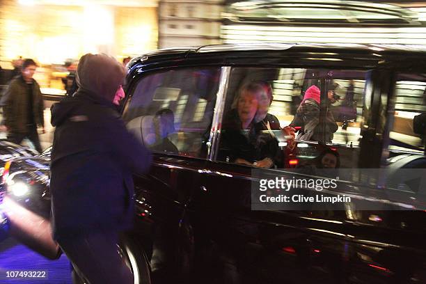Youth attacks the car containing Prince Charles, Prince of Wales and Camilla, Duchess of Cornwall en route to the Royal Veriety Performace at the...