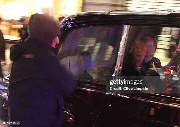 Youth attacks the car containing Prince Charles, Prince of Wales and Camilla, Duchess of Cornwall en route to the Royal Veriety Performace at the...