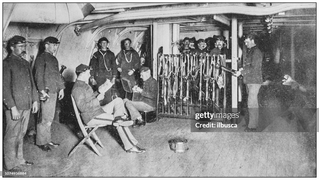 Antique Historical Photographs From The Us Navy And Army Gun Deck On antique-historical-photographs-from-the-us-navy-and-army-gun-deck-on