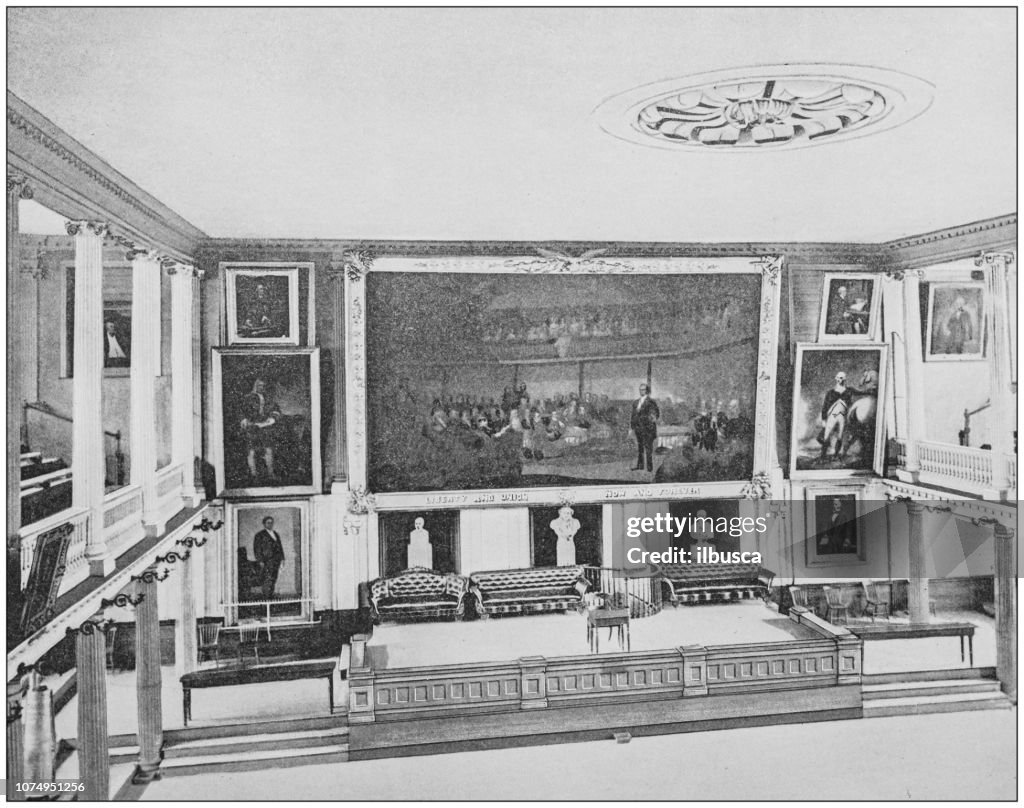 Antique historical photographs from the US Navy and Army: Faneuil Hall, Boston