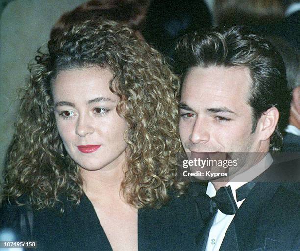 American actor Luke Perry and his wife Rachel Minnie Sharp at the American Friends of The Hebrew University's National Scopus Award Honoring Aaron...