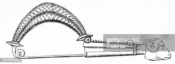 classical greek , hairpin - bobby pins stock illustrations