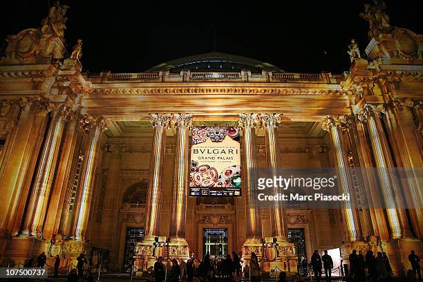 General view of atmosphere during the exhibition launch for Bulgari 125th anniversary celebration at Grand Palais on December 9, 2010 in Paris,...