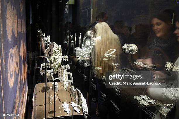 General view of atmosphere during the exhibition launch for Bulgari 125th anniversary celebration at Grand Palais on December 9, 2010 in Paris,...