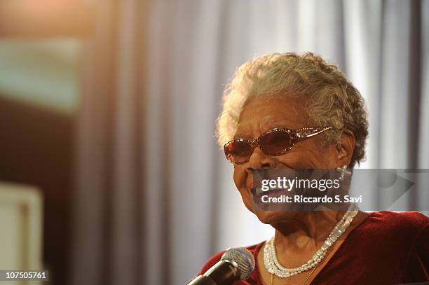 Maya Angelou attends the AARP Magazine's 2011 Inspire Awards at the Ronald Reagan Building on December 9, 2010 in Washington, DC.