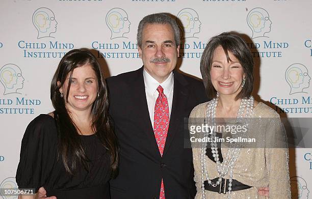 Debra Perelman, President of Child Mind Institute Dr. Harold S. Koplewicz and Brooke Garber Neidich attend the 2010 Child Mind Institute benefit at...