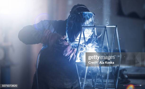 welding metal. - steel furniture stock pictures, royalty-free photos & images