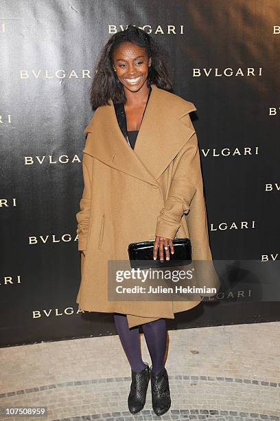 Aissa Maiga attends the Exhibition Launch for Bulgari 125th Anniversary Celebration at Grand Palais on December 9, 2010 in Paris, France.